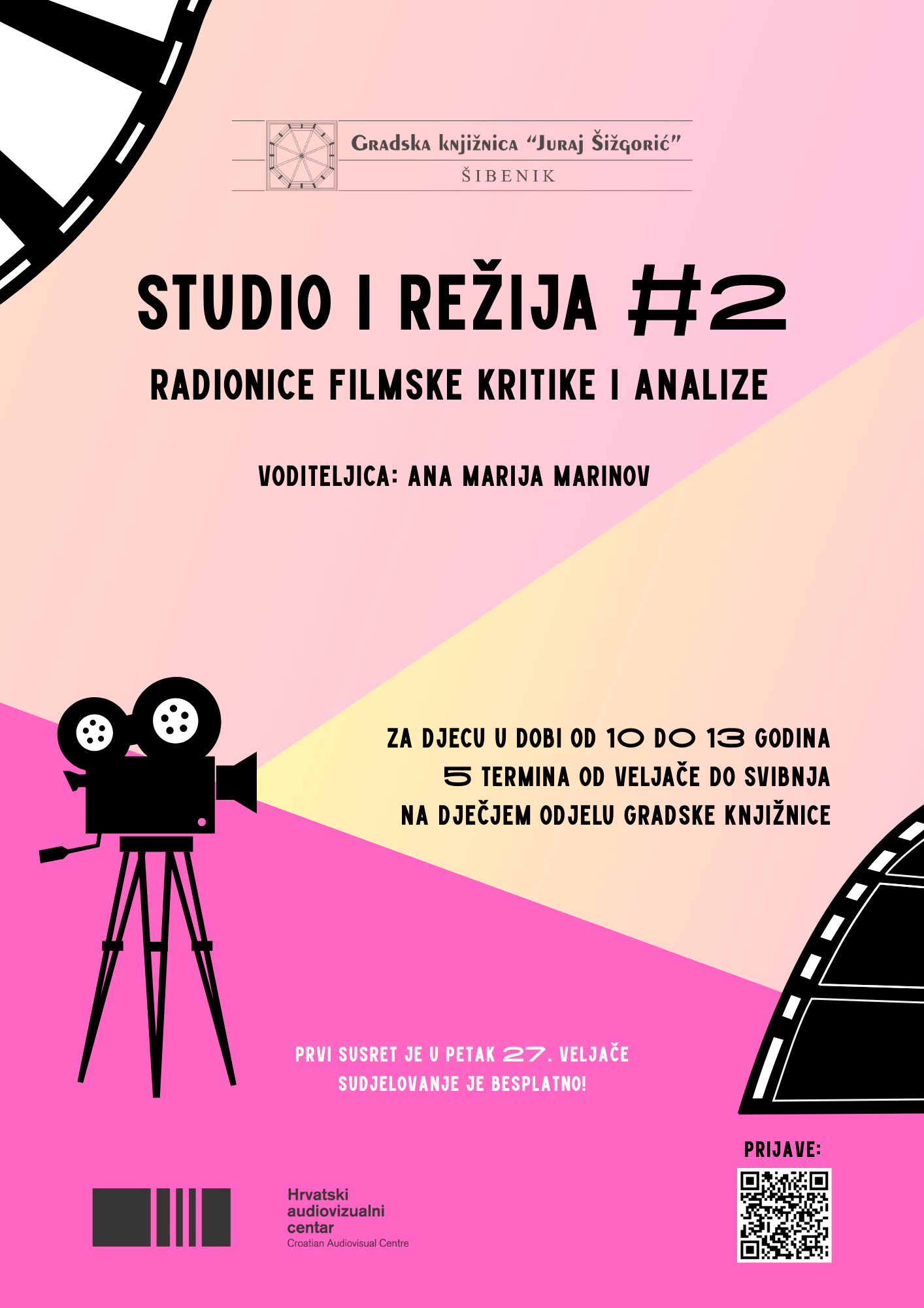 Radionice filmske kritike i analize povodom projekta "Studio i režija #2"